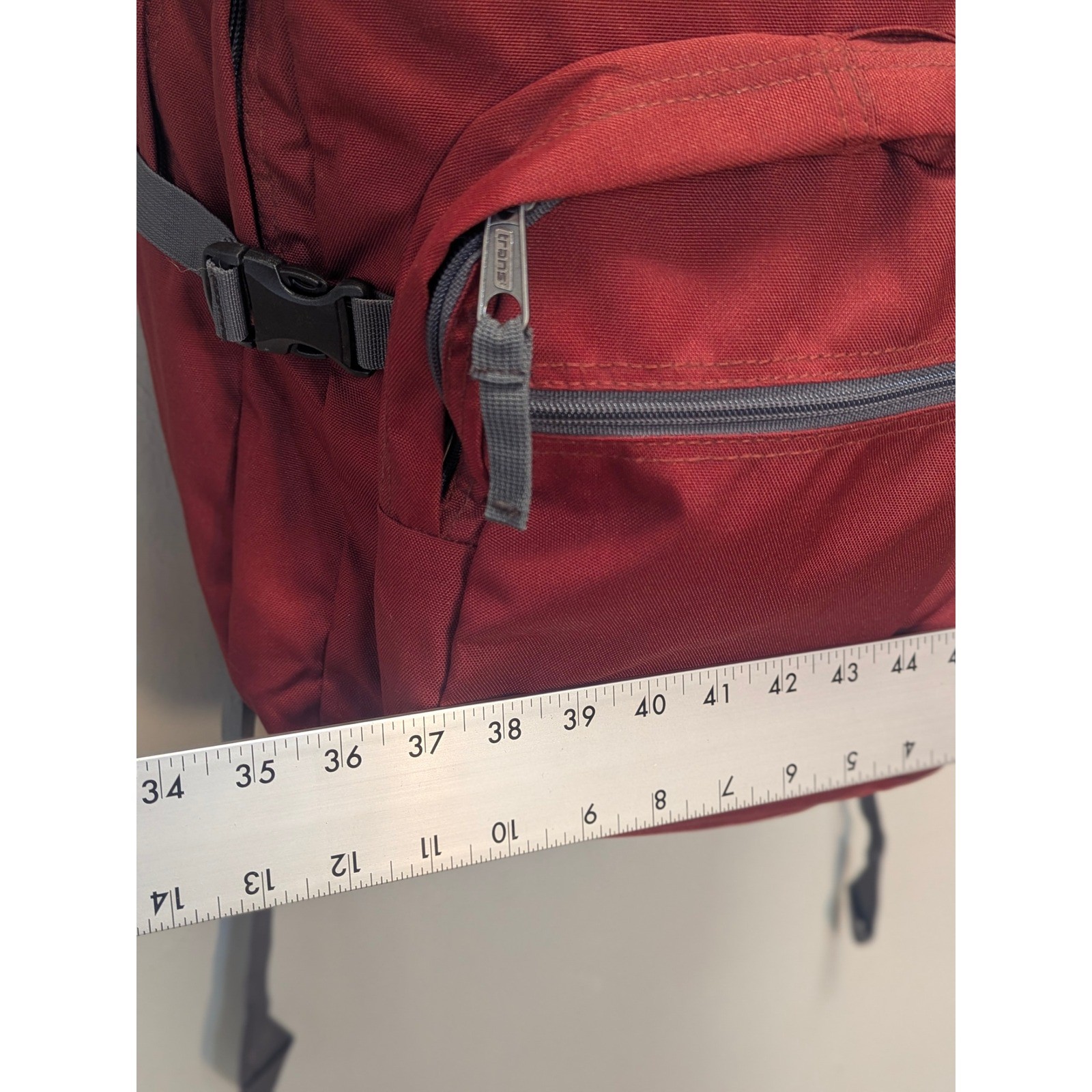 Trans by JanSport Backpack Burgundy Gray Large Multi Pocket School Travel Bag