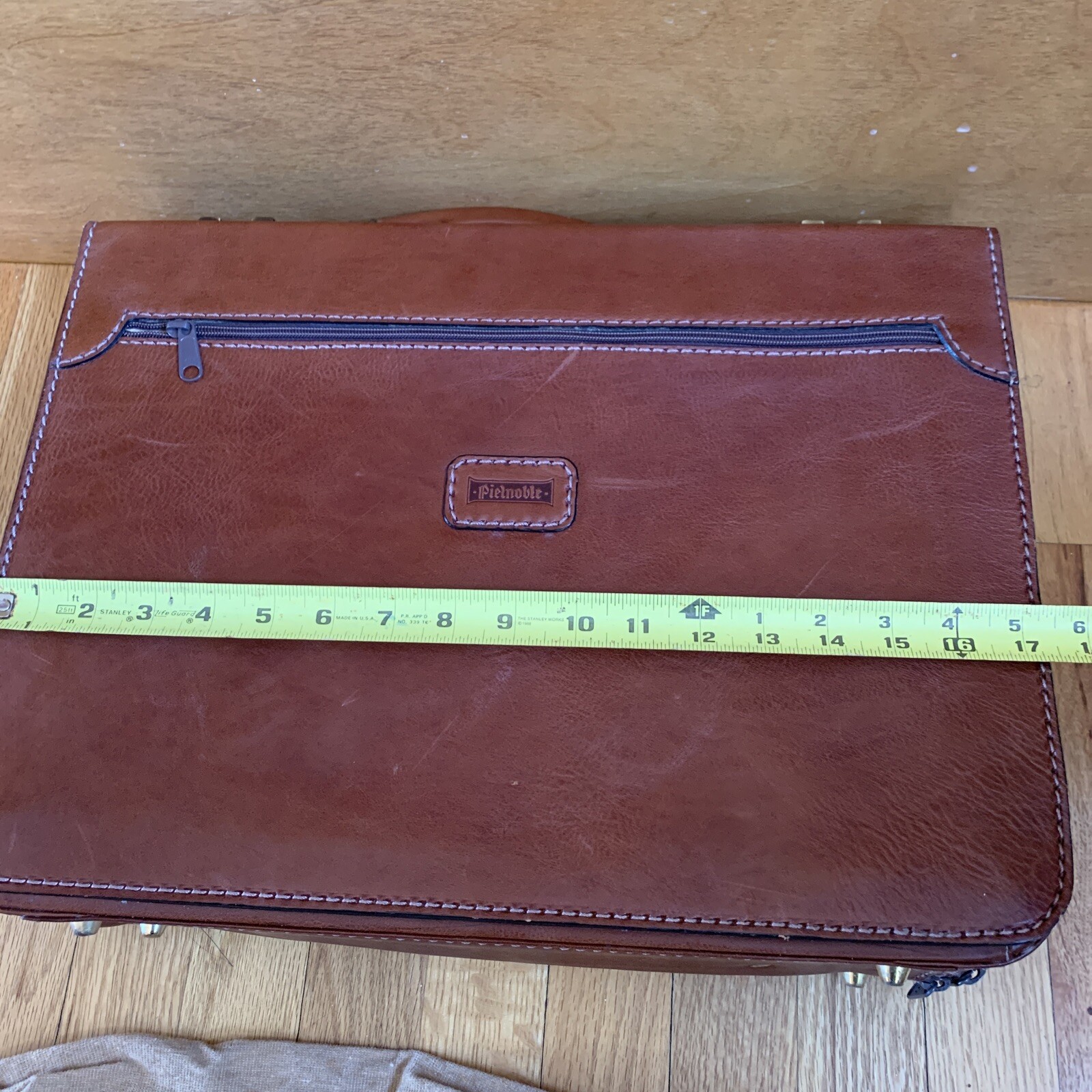 Vintage Pielnoble Leather Business Briefcase Messenger Bag RARE Made in Spain