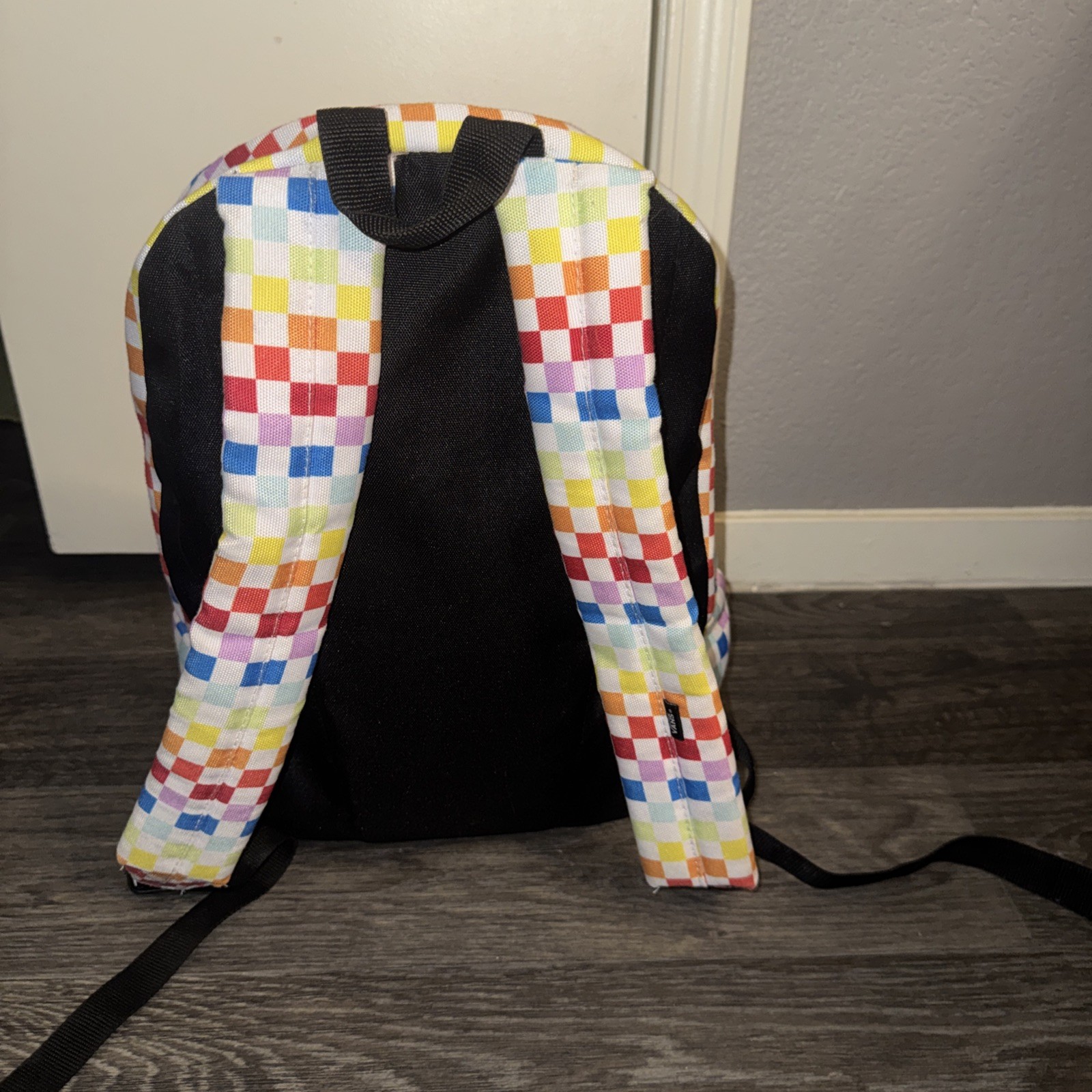 VANS Old Skool III Rainbow Checkerboard Backpack School Travel Bag Multi Color