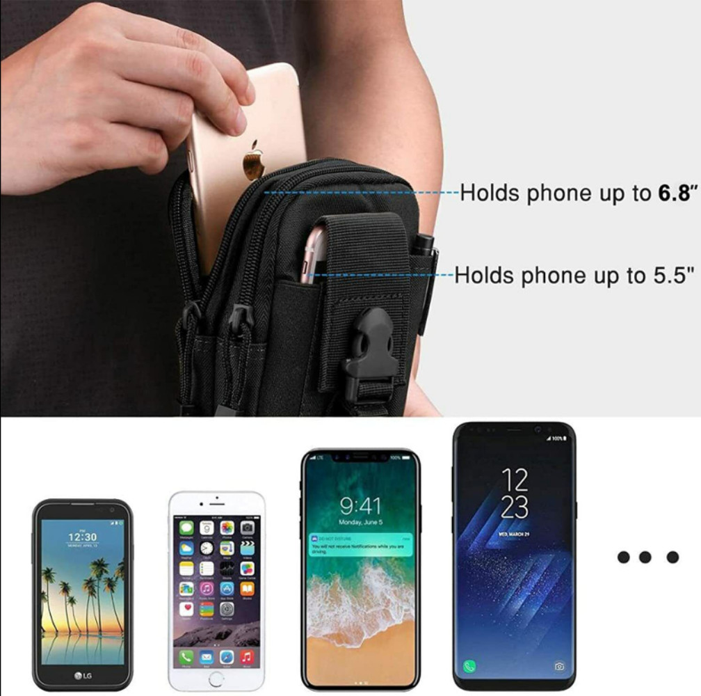 Tactical Cell Phone Pouch Case Army Waist Holster with Belt Molle Loop Holder US