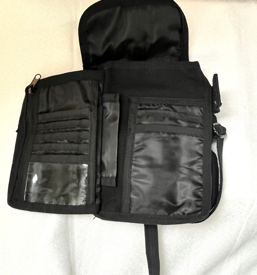 Rothco Heavyweight Canvas Travel Portfolio Bag Black Rugged Adjustable Crossbody