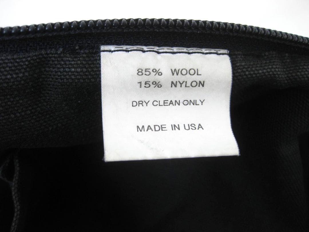 USA Johnson Woolen Mills Shoulder Bag Wool Check Pattern 42x22x18cm