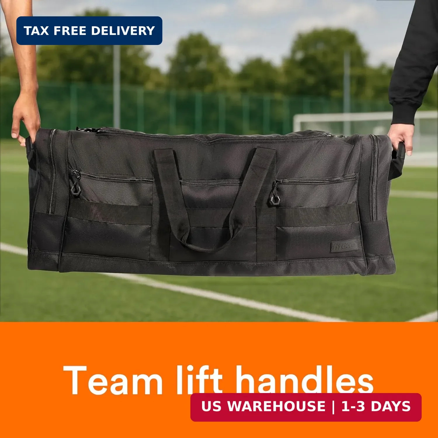 Fitdom 140L 38″ Heavy Duty Extra Large Sports Equipment Duffle Bag with Upgrade