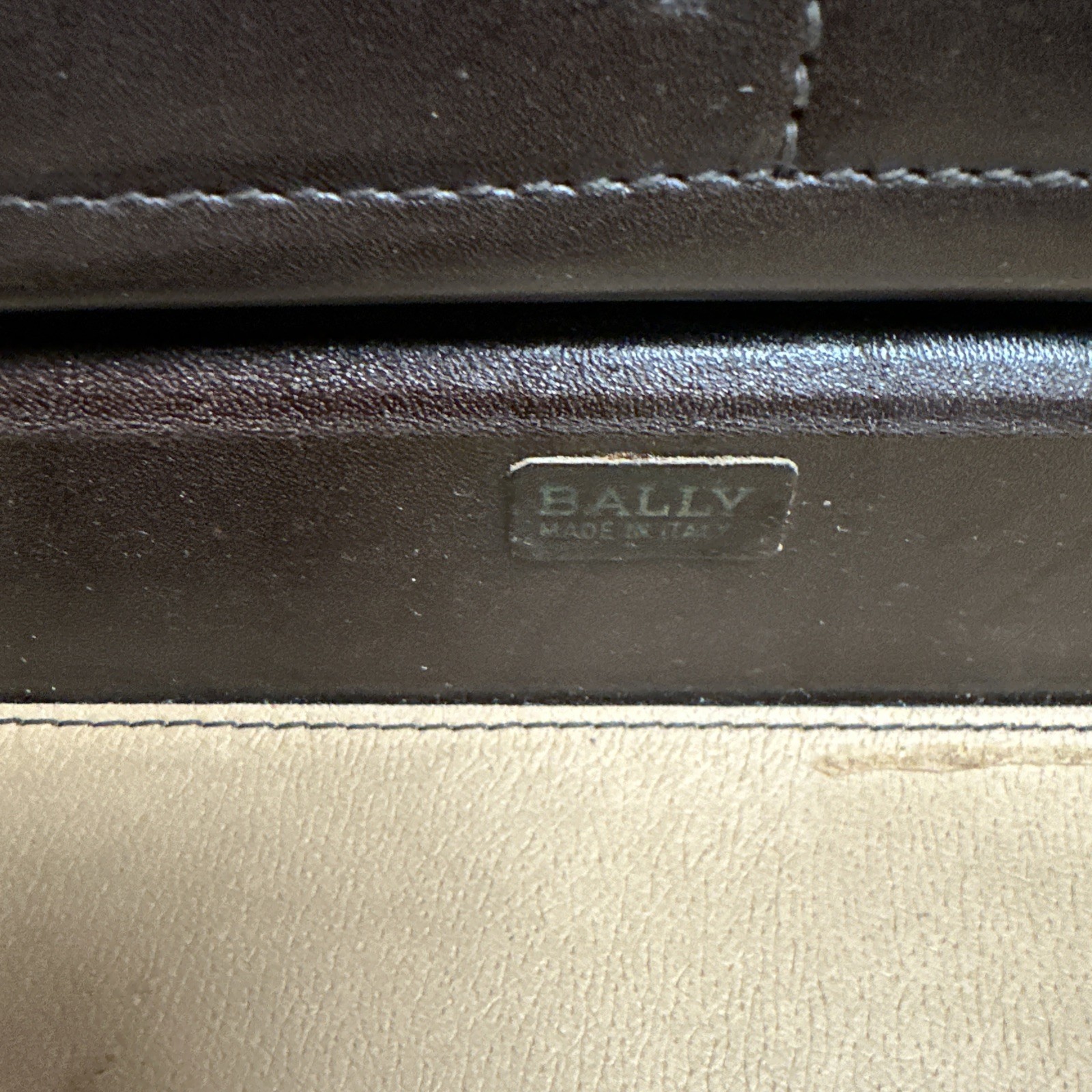BALLY Pebbled Leather Attache Briefcase. Vintage
