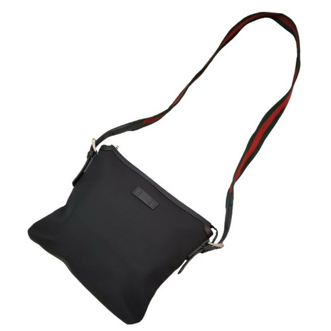 GUCCI men’s Shoulder Bag SherryLine canvas leather black Designer 26×28×4cm