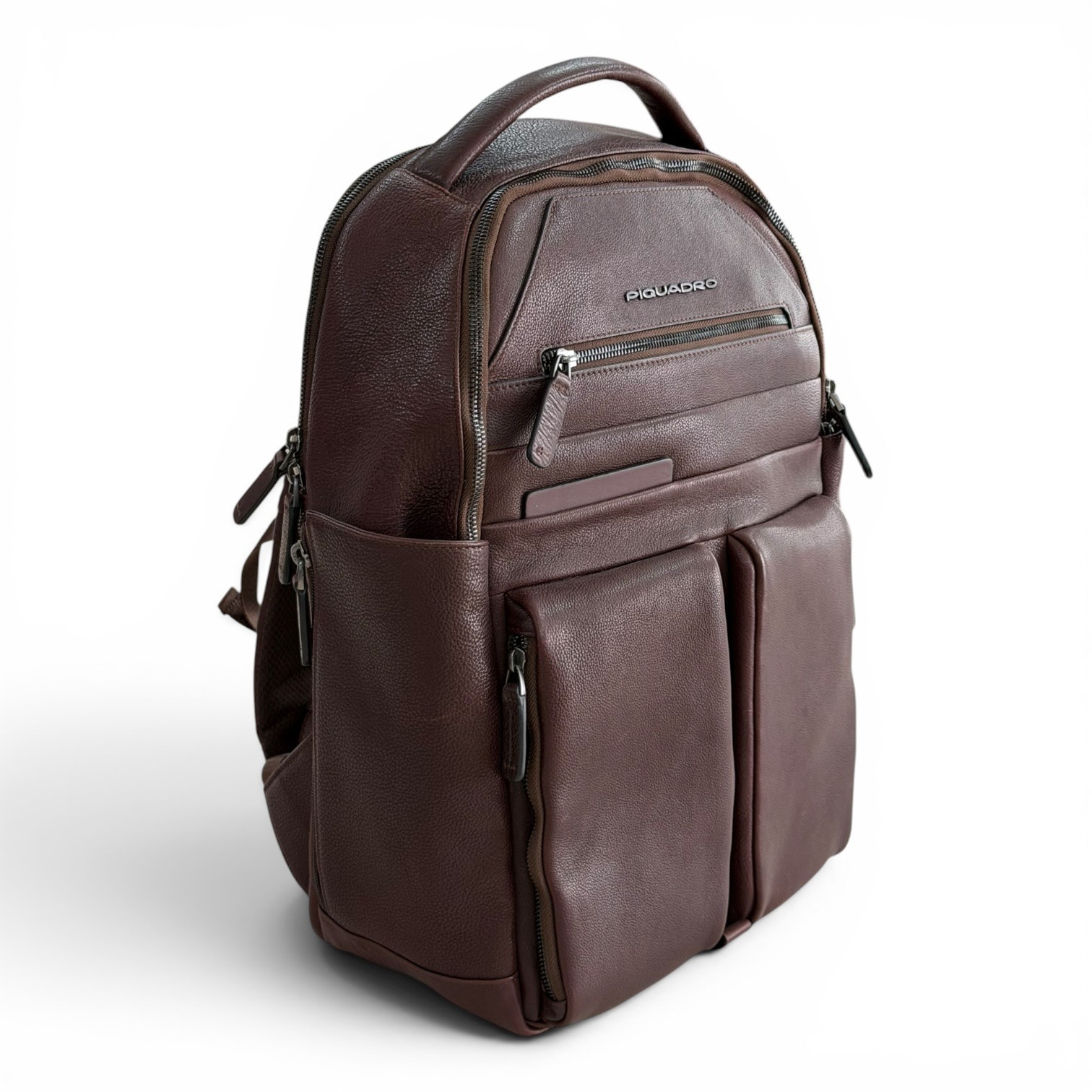 PIQUADRO men’s backpack leather backpack with computer made in Italy notebook
