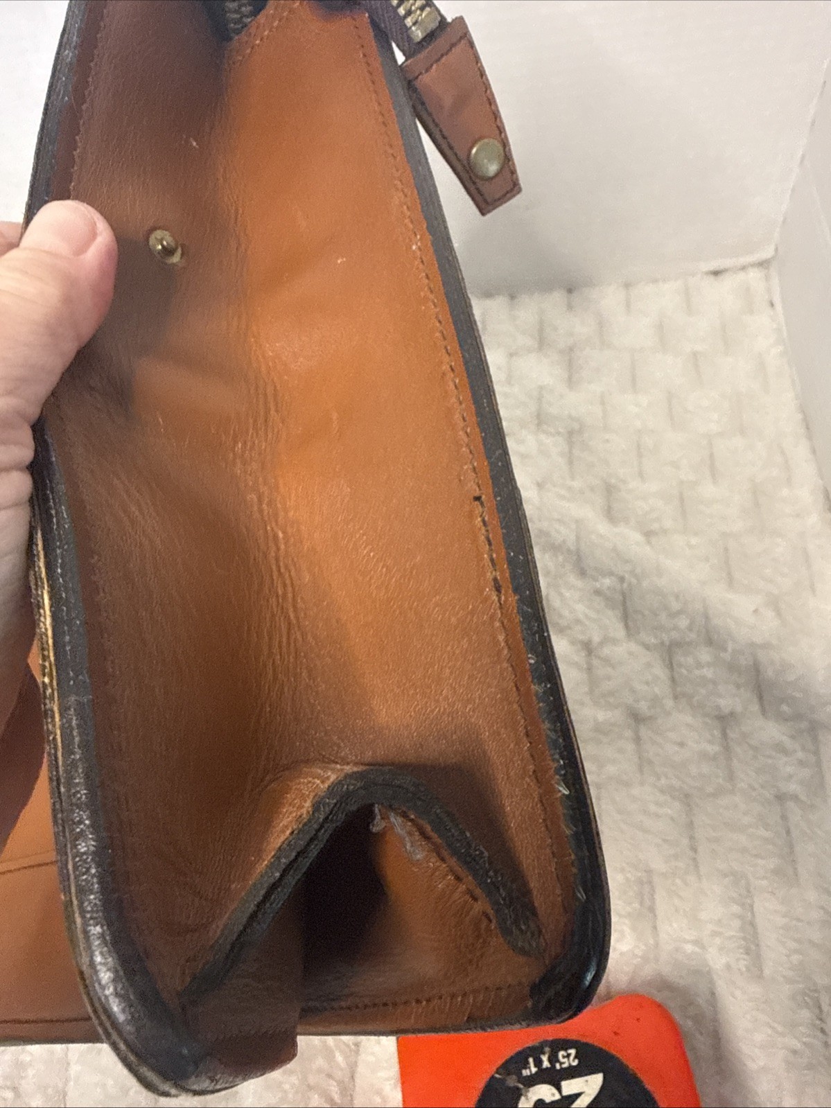 Vintage Schlesinger Brothers Leather Briefcase Attache Portfolio GL Monogram
