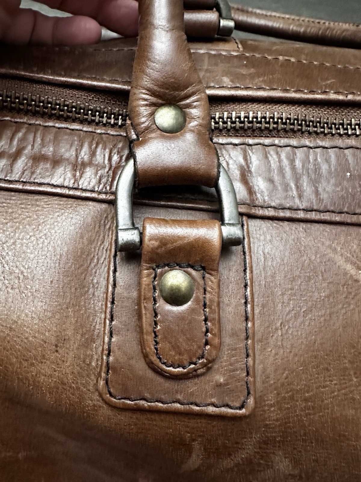 Large Full Grain Leather Duffle Bag Travel 20”