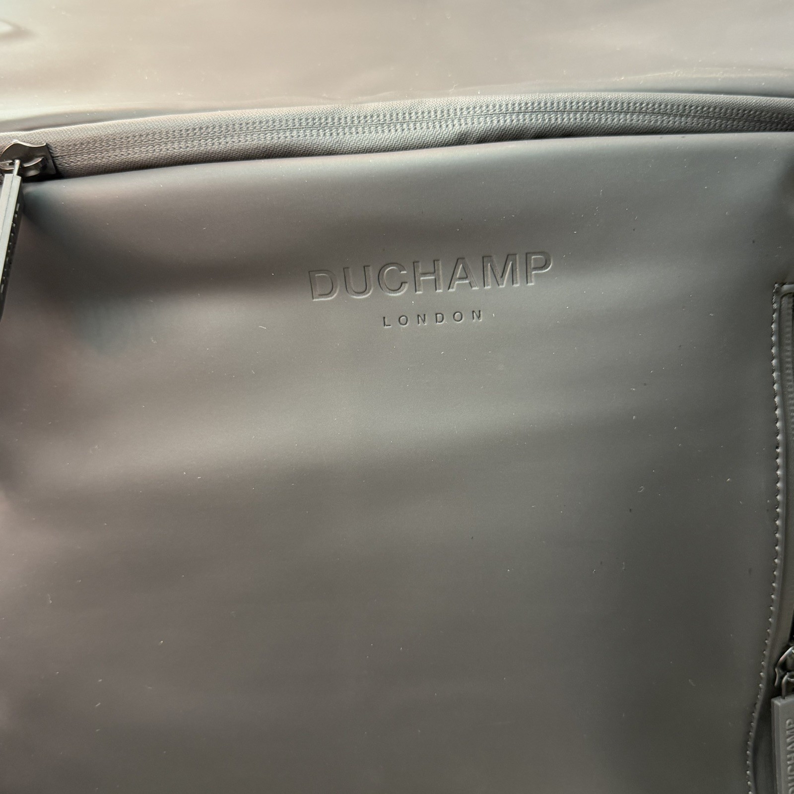 Duchamp London Black Laptop Backpack Rubberized Commuter Travel MSRP $205 NWT