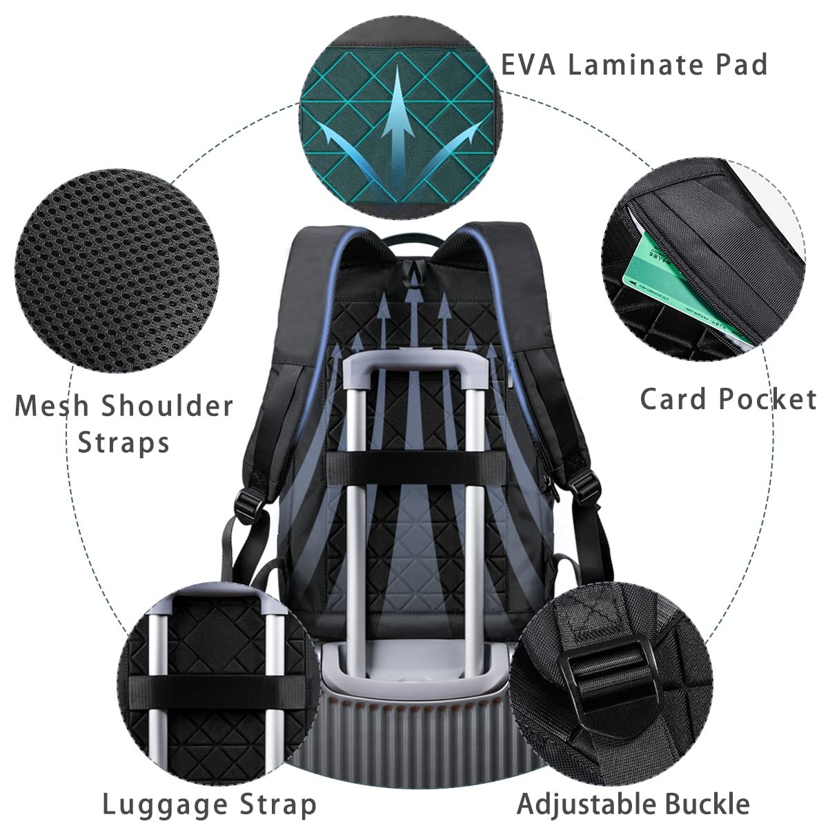 Backpack for Men Business Slim Backpack with USB Charger Computer Lightweight…