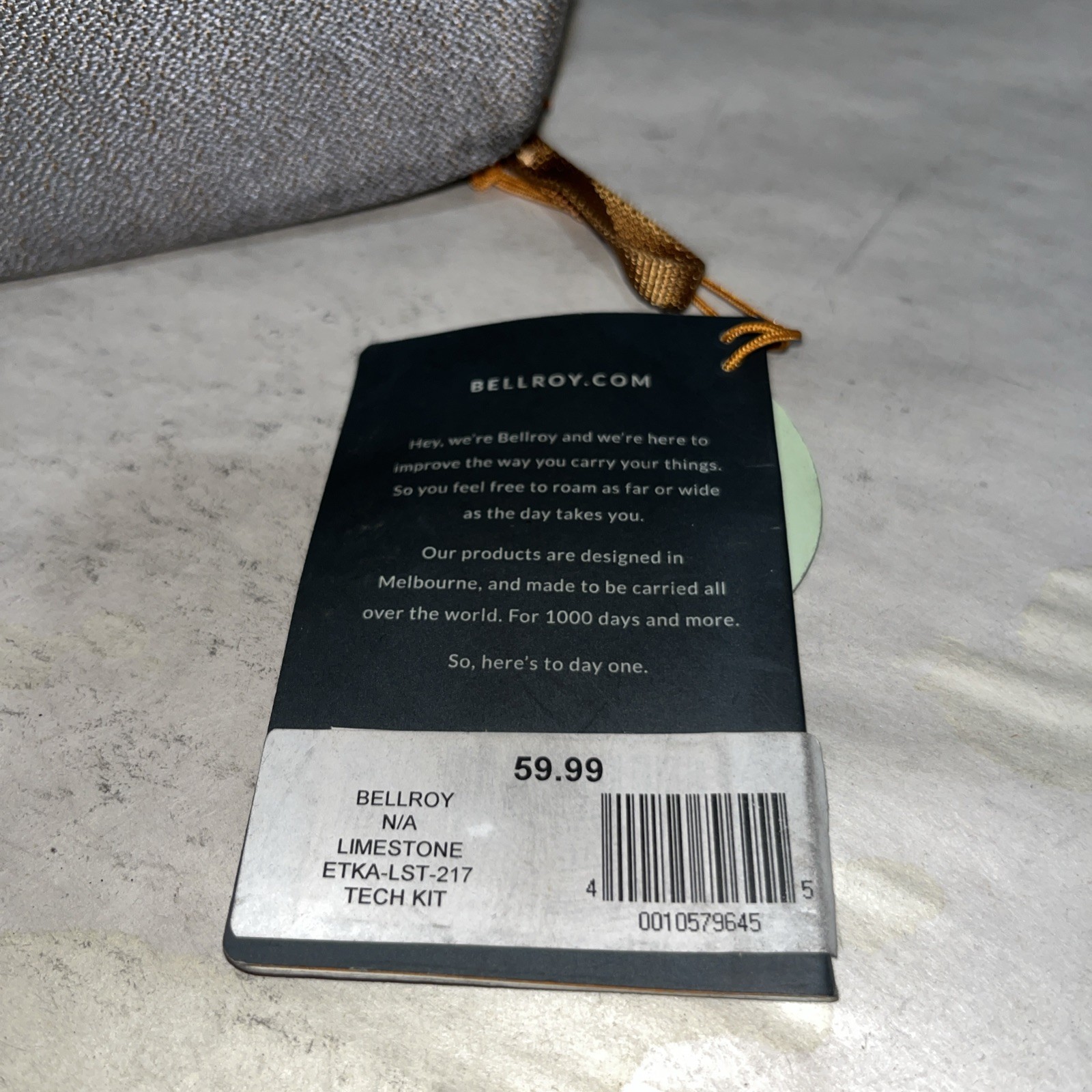 Bellroy Gray Tech Kit With Defects
