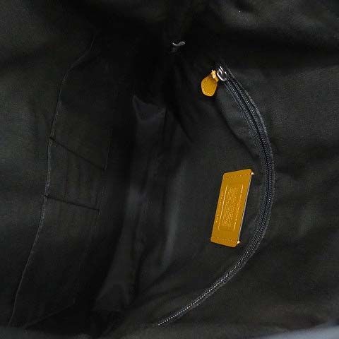 Coach Tailen Drawstring Backpack Leather Marigold Black 35cm 40cm From Japan