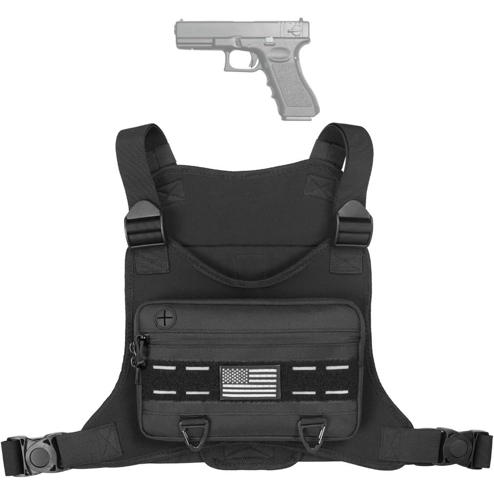 Sports Chest Bag for Men, Tactical Backpack Fits Most Pistol, Adjustable Anti