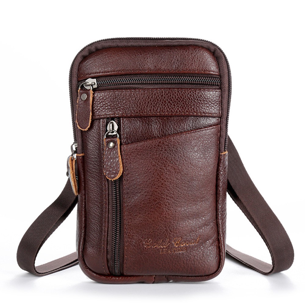 Retro Crossbody Bag With Zippered Pockets – Phone Holder & Wallet for Daily Use