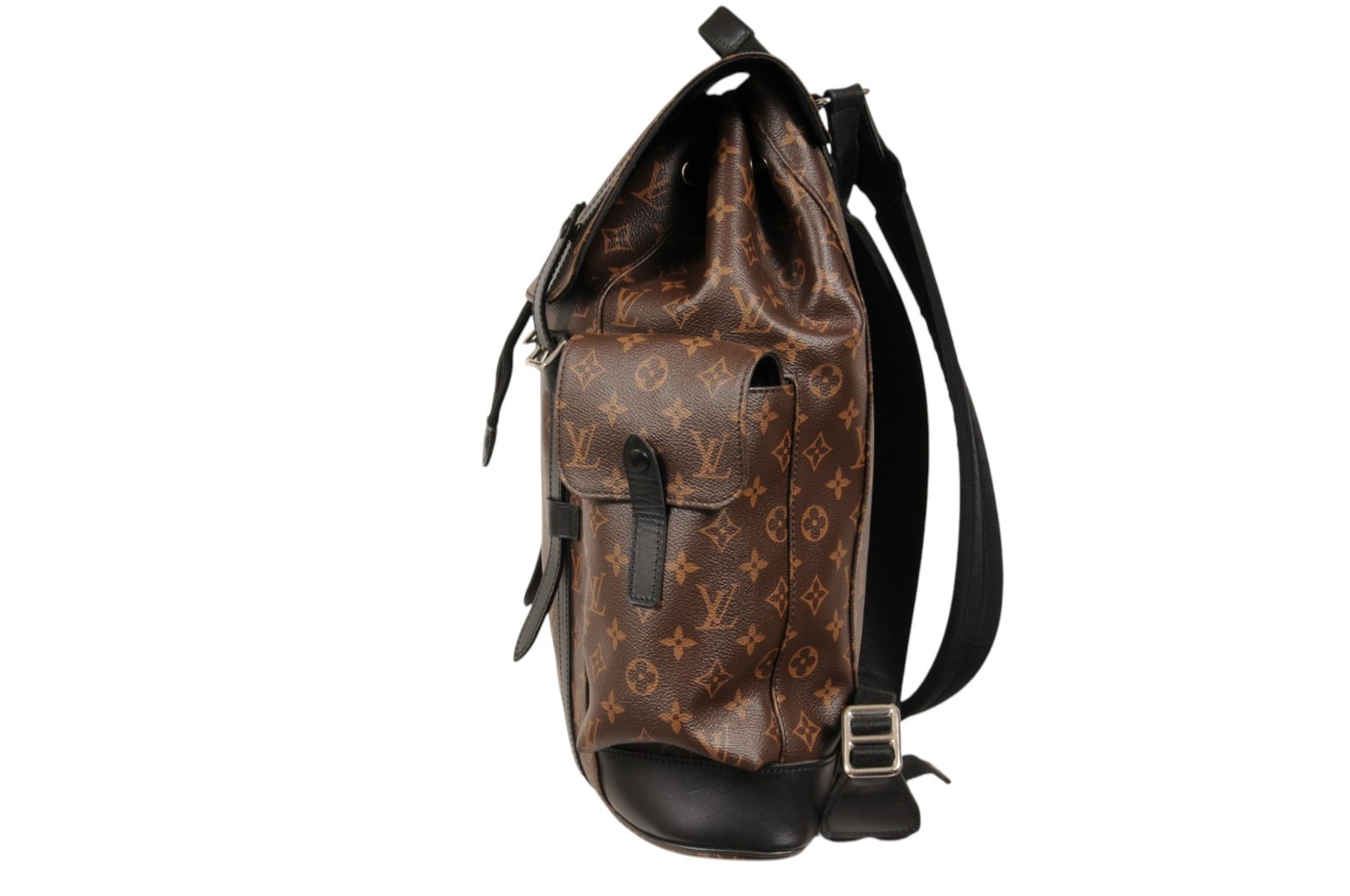 Louis Vuitton Christopher Backpack Brown Black Lv Logo Monogram Travel Carry On