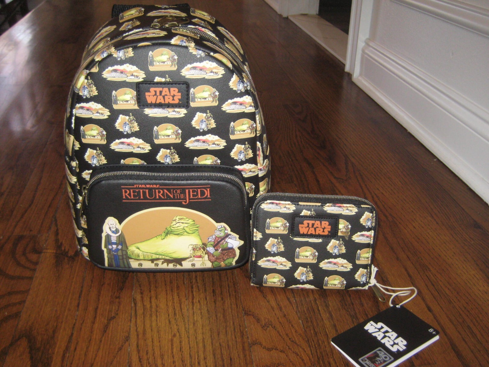 Star Wars Return of the Jedi 40th Ann All Over Print Mini-Backpack + Wallet Set!