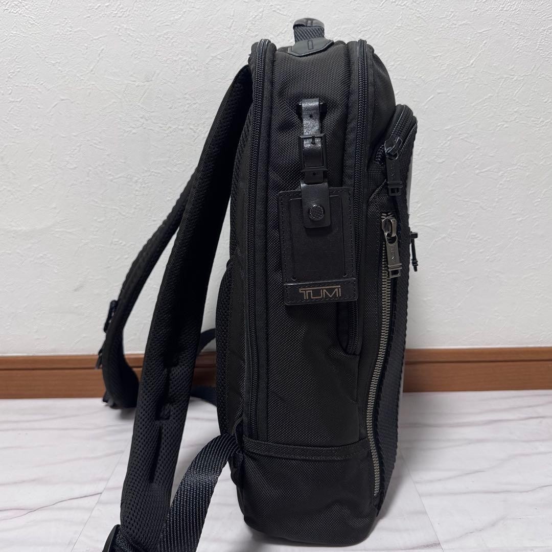 TUMI 232682D Alpha Bravo Davis Backpack Black Ballistic Nylon Leather Laptop