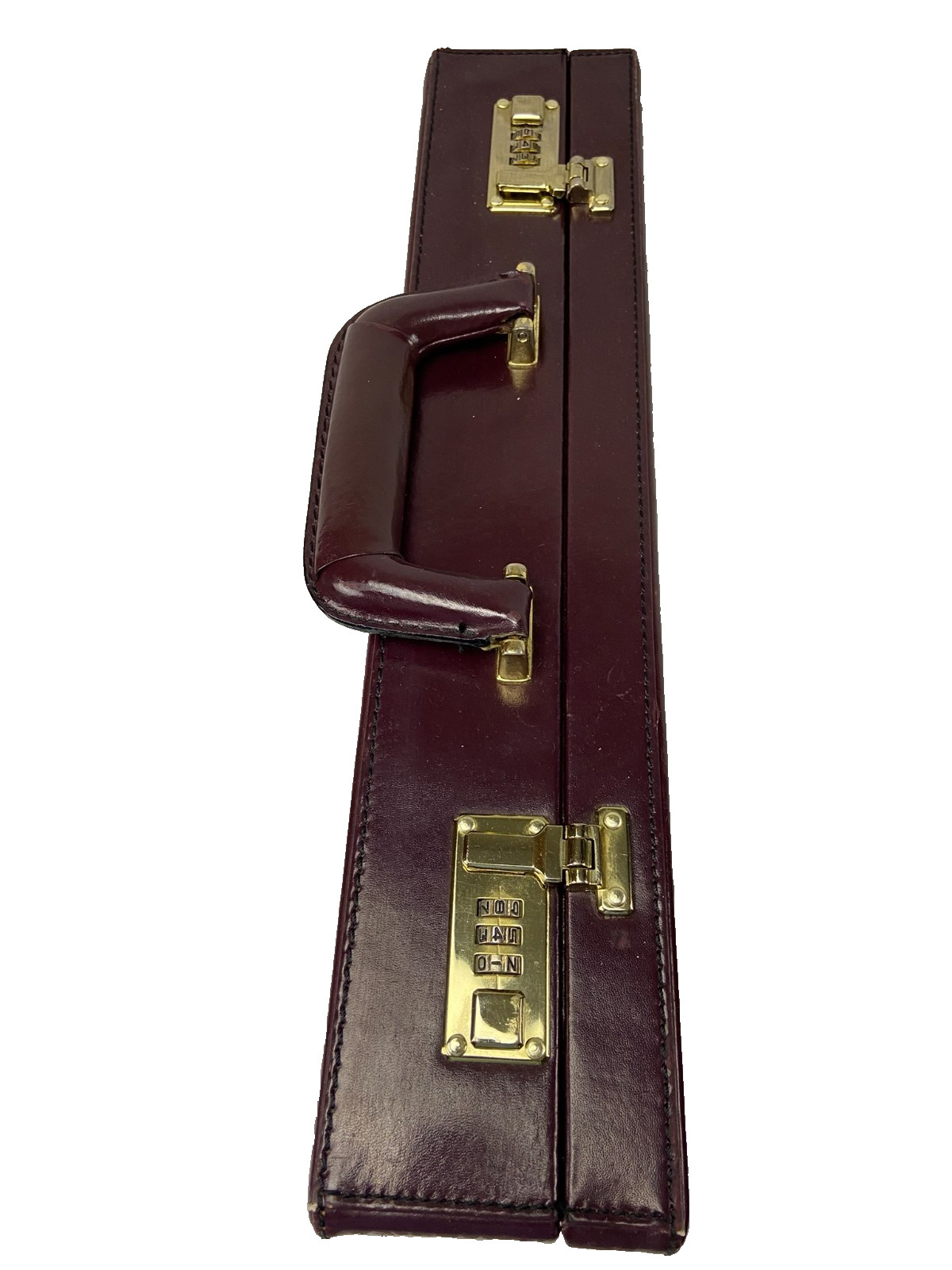Top Grain Genuine Leather Red Briefcase Attache Document Case