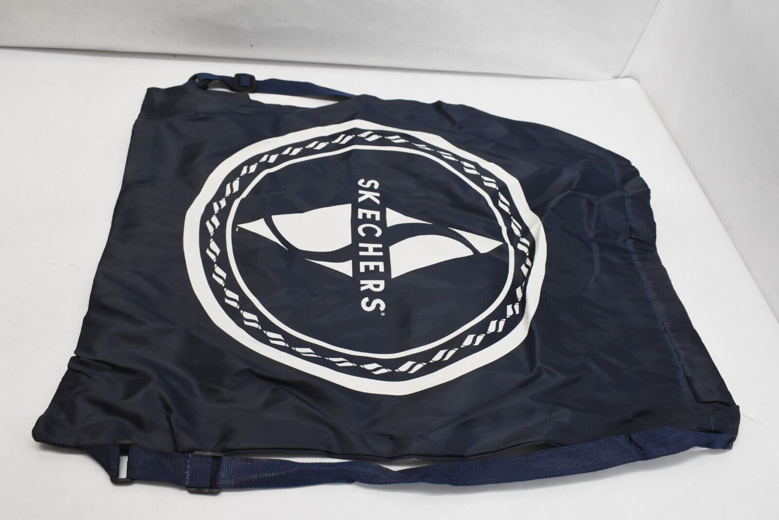 Skechers Navy Blue & White Drawstring Bag Cinch Bag Nylon Bag 16″ x 20″ Lot of 5