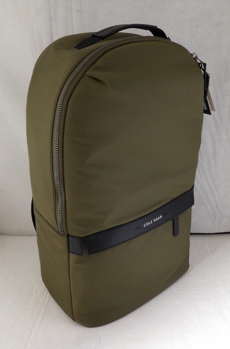 NWT Authentic COLE HAAN F12670 CARSON Olive Night/Black Laptop Backpack Unisex