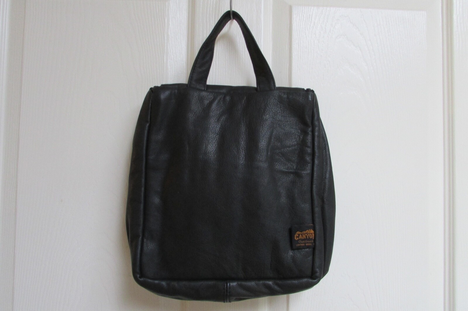 Canyon Outback Time Warner Cable Embossed Genuine Leather Toiletry Travel Bag