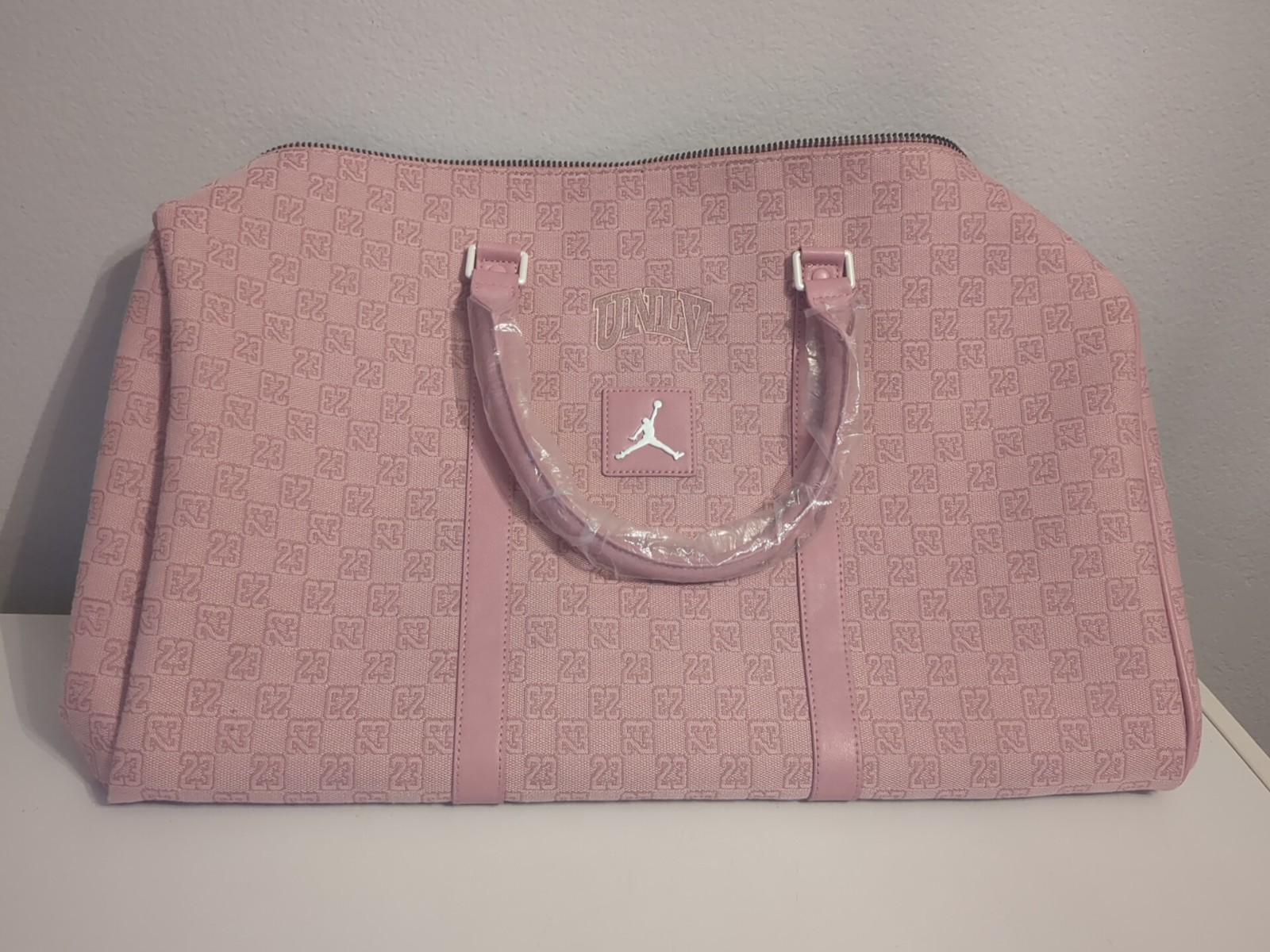 Authentic Jordan Monogram Duffle Bag Luggage Travel Vacation Pink UNLV (READ)