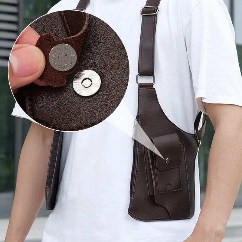 Double Shoulder Strap Multi-Pocket Outdoor Anti-Theft Tactical Fishing Bag