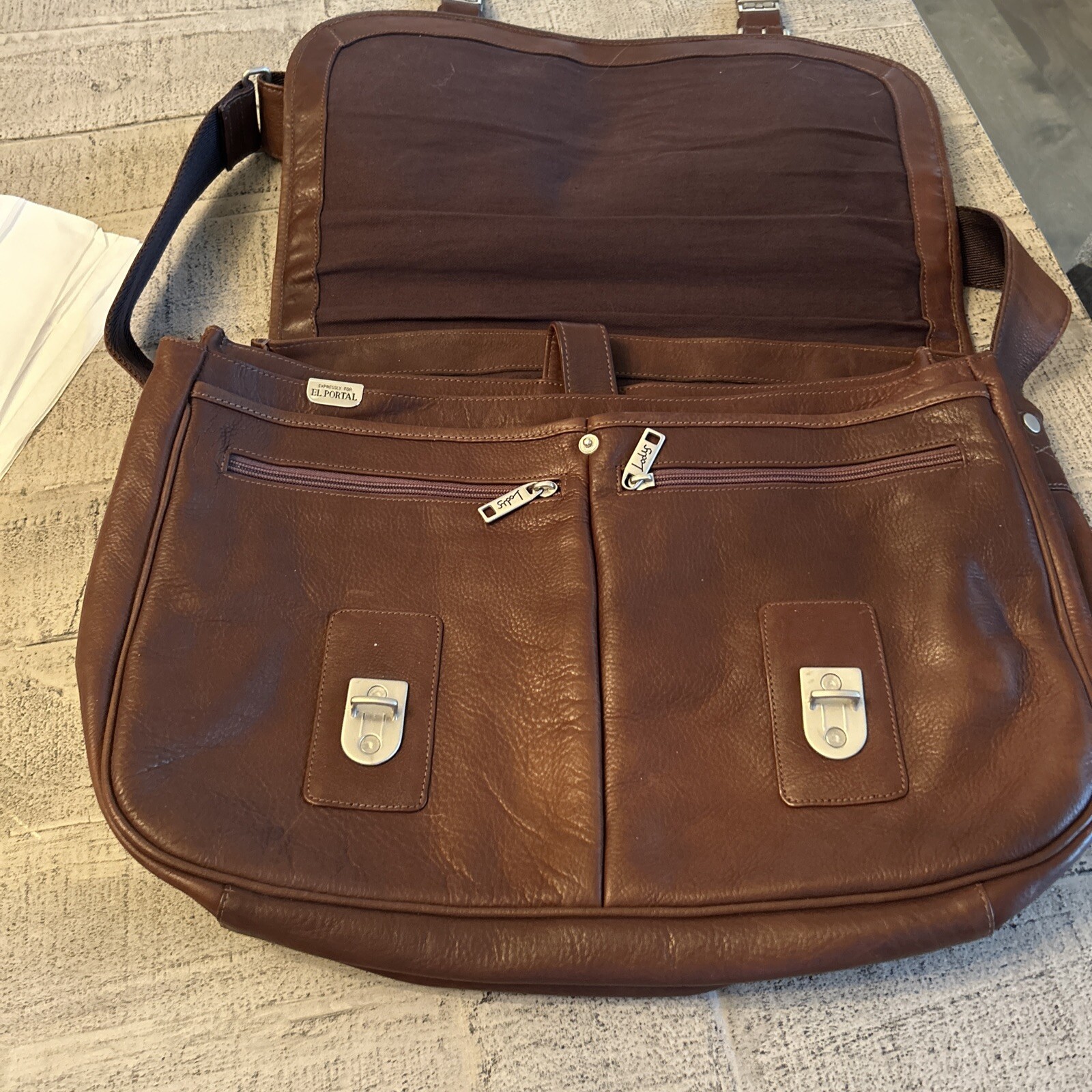 Lodis Cognac Briefcase Messenger Bag – Excellent condition, Luxury Leather