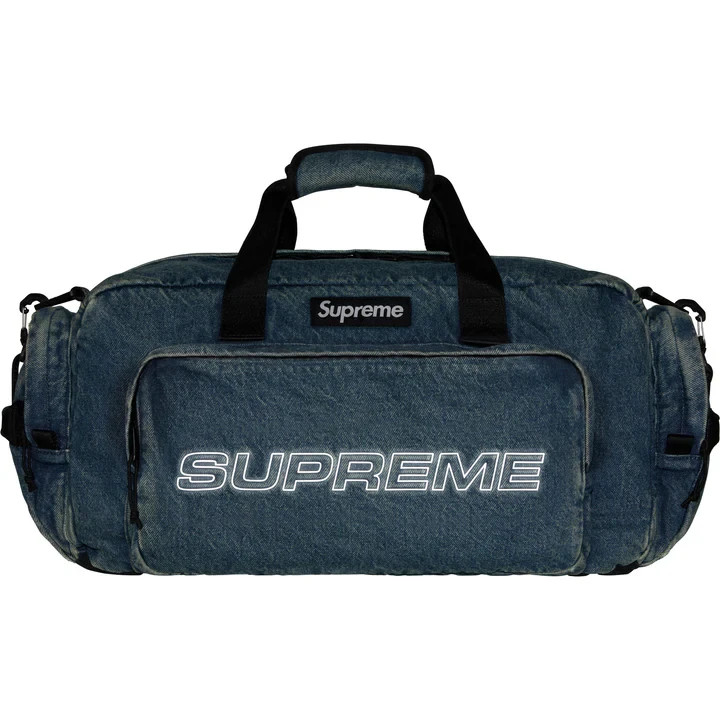 Supreme Denim Duffle Bag Washed Indigo