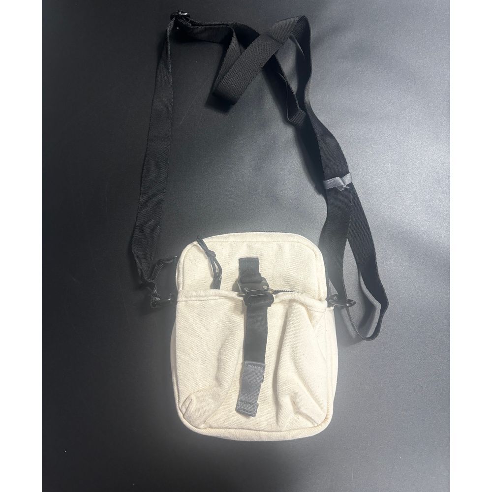 Urban Outfitter New Washed Canvas Crossbody Pouch in Cream/Black