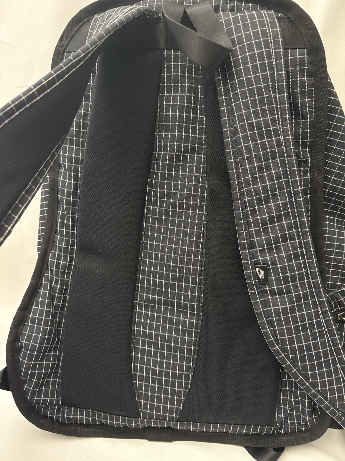 Nike Authentic Black And White Pattern Zip Backpack