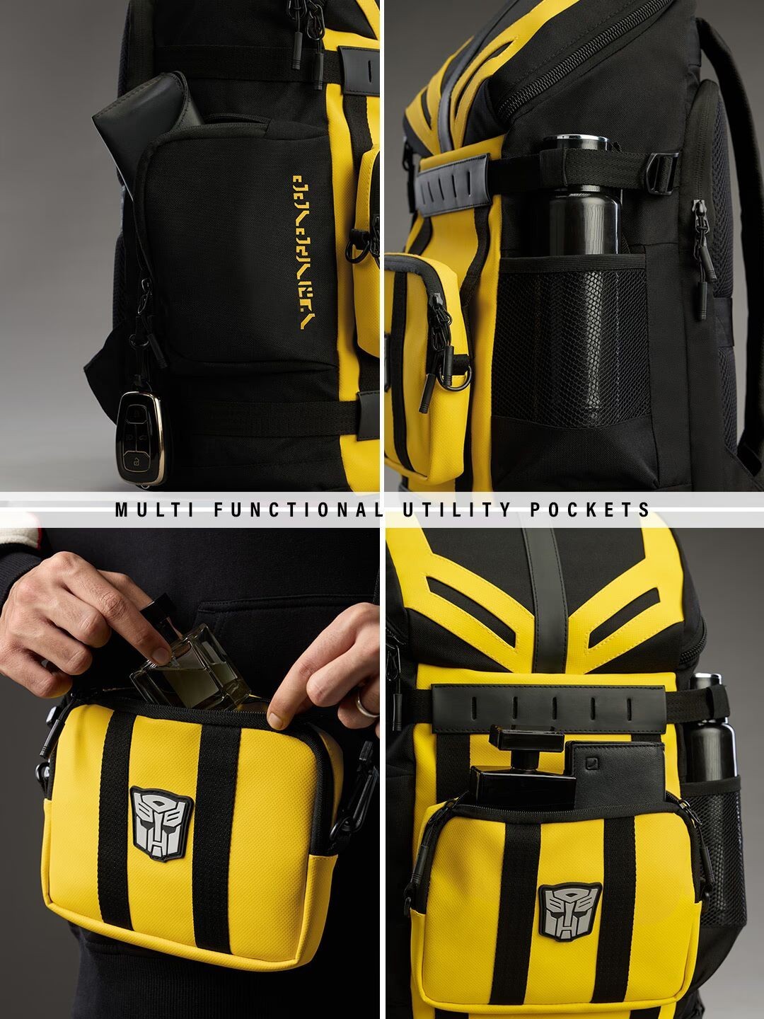Bumblebee Tactical Autobot Backpack School Travel black official licensed 2025