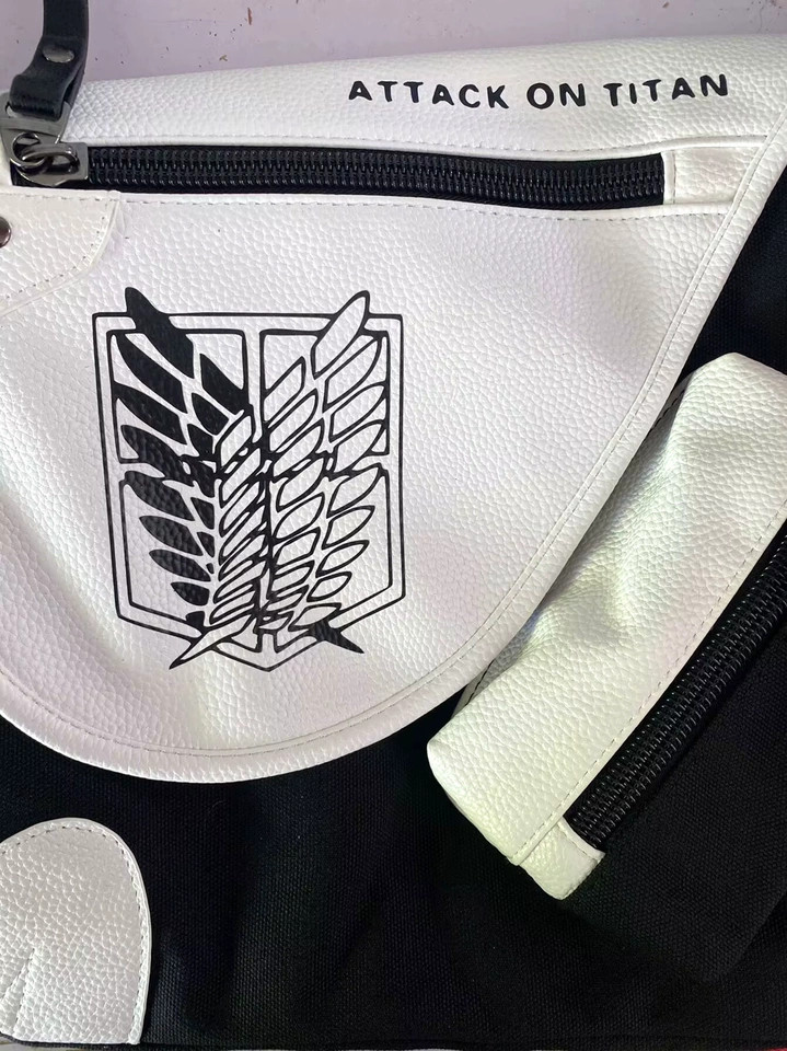 Anime Attack On Titan Shoulder Bag Levi Ackerman Crossbody Bag Large Satchel