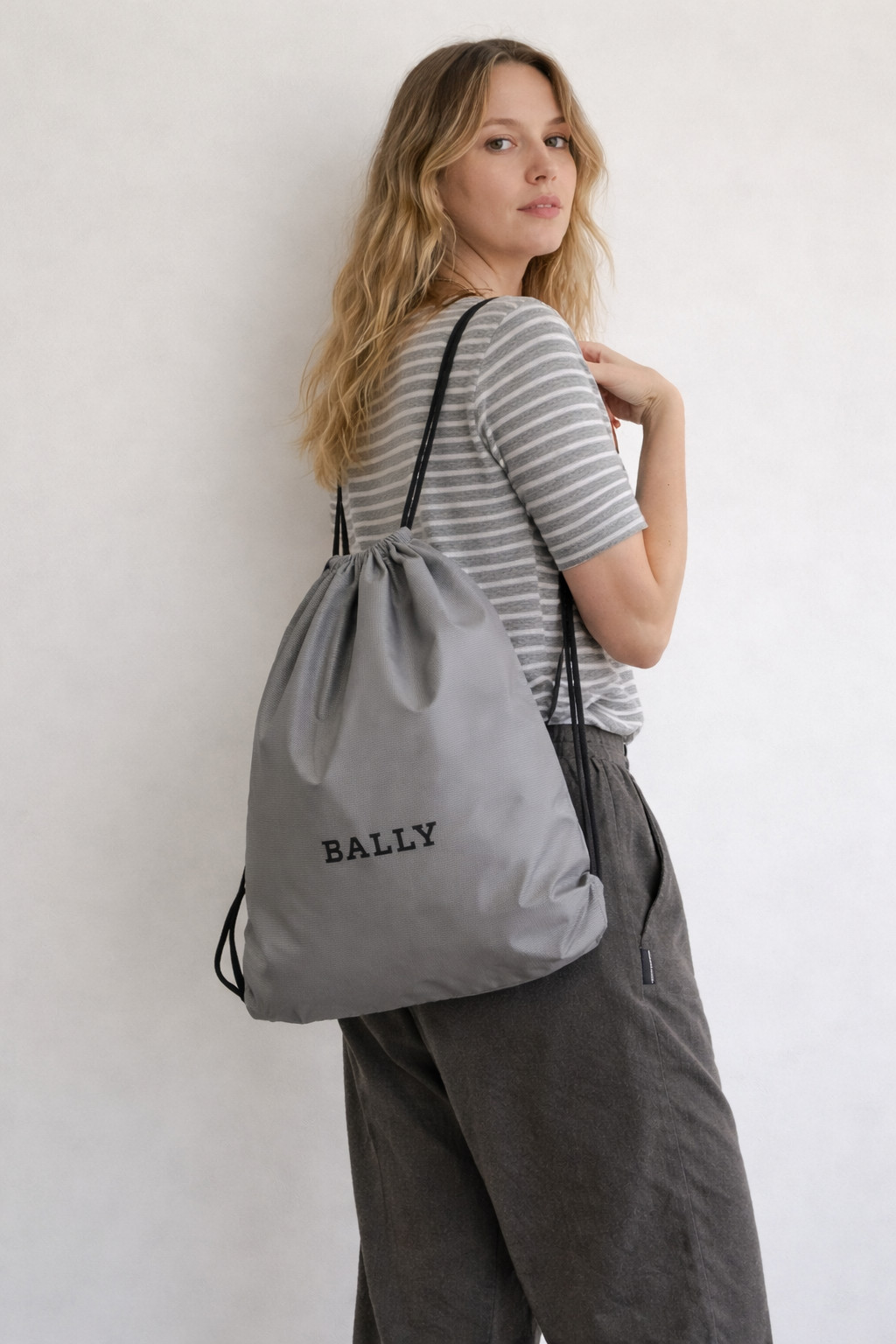 BALLY Lightweight Drawstring backpack-Perfect for Walking, Hands-free On-the-go