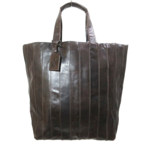 Reed Krakoff Leather Tote Bag Dark Brown Men’s Vintage, 15×11.5×4.75in, B