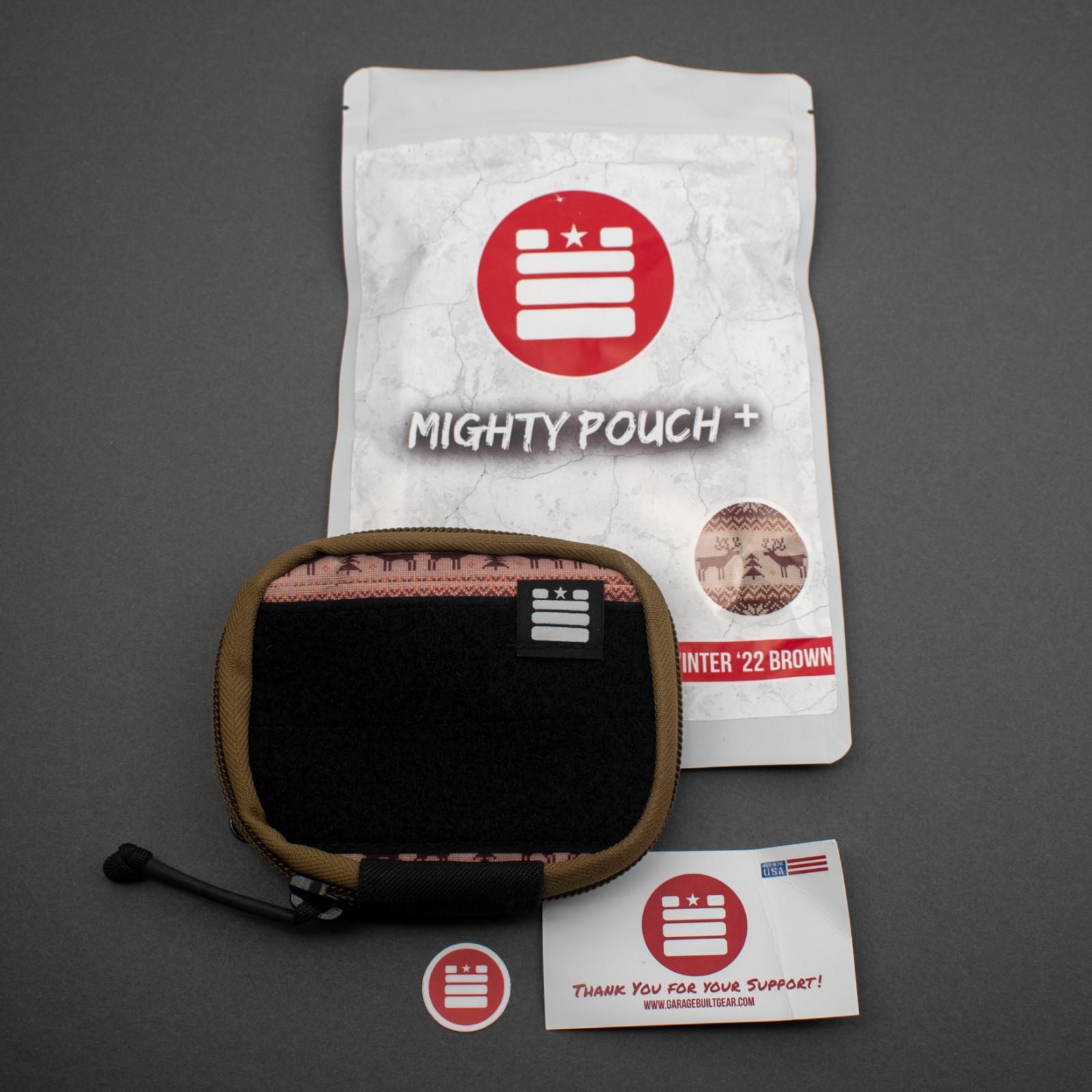 Garage Built Gear Mighty Pouch Plus, Limited Edition Christmas Reindeer, Loop