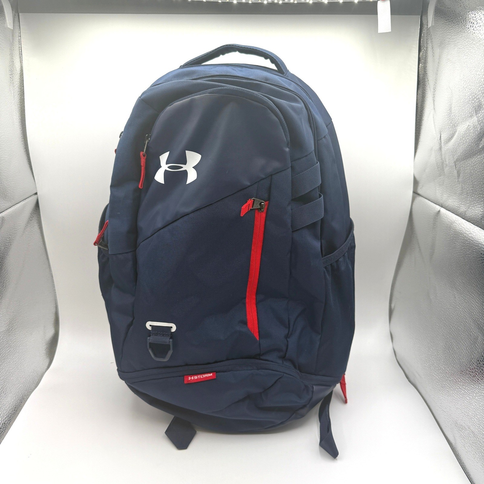 Under Armour Backpack Men OS Blue UA Storm Hustle School Travel Gym Bag