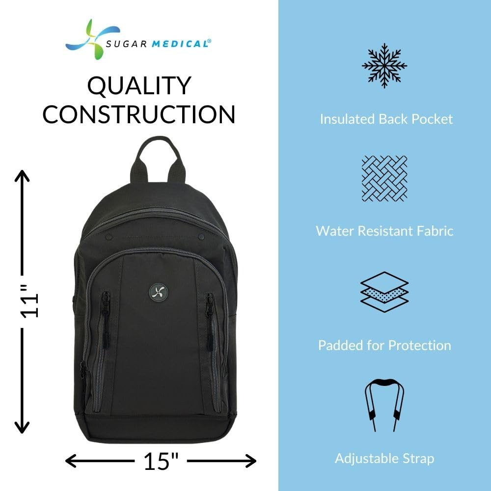 Insulated Diabetes Sling Backpack | Diabetic Travel Supplies & Care Products