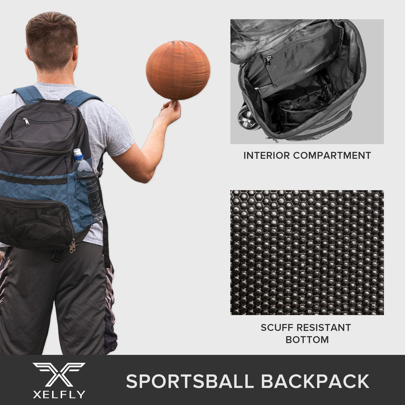 Basketball Backpack with Ball Compartment – Sports Equipment Bag for Soccer B…