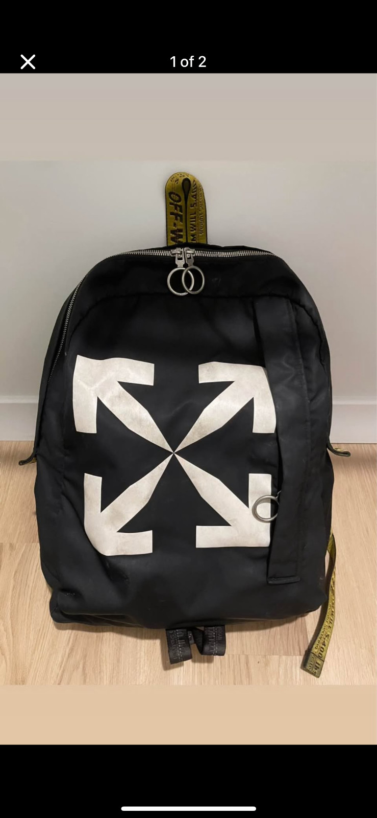 OFF-WHITE ™ Arrow nylon backpack. Retail $1425