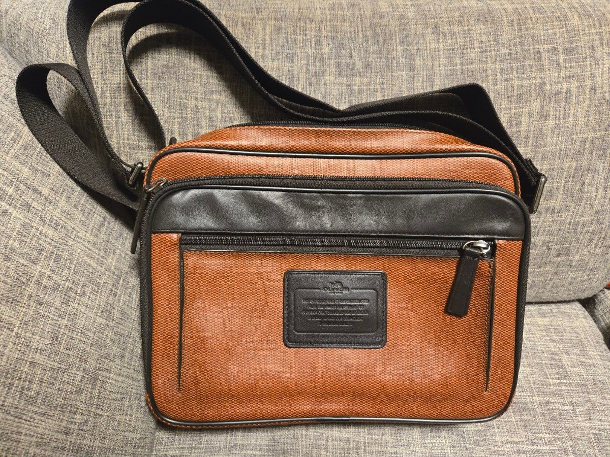 COACH Shoulder Bag Brown x Black Men’s