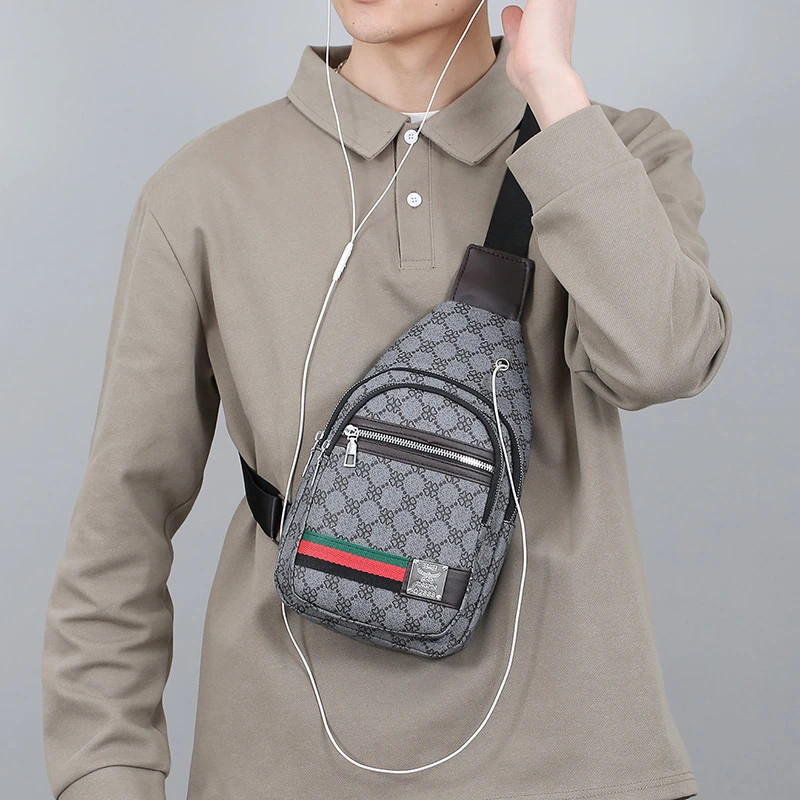 Men’s Multifunction Messenger Bag Shoulder Cloth Chest Bags Crossbody Casual