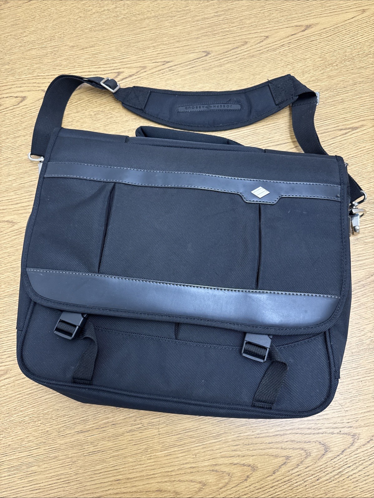 Joseph Abboud – Black Laptop Travel Case Canvas Laptop, Messenger, Bag