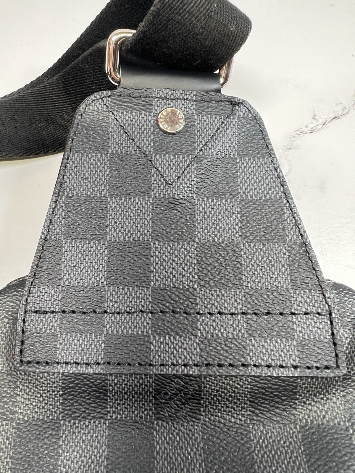 LV Louis Vuitton Black Damier Graphite Avenue Sling Bag Slingbag