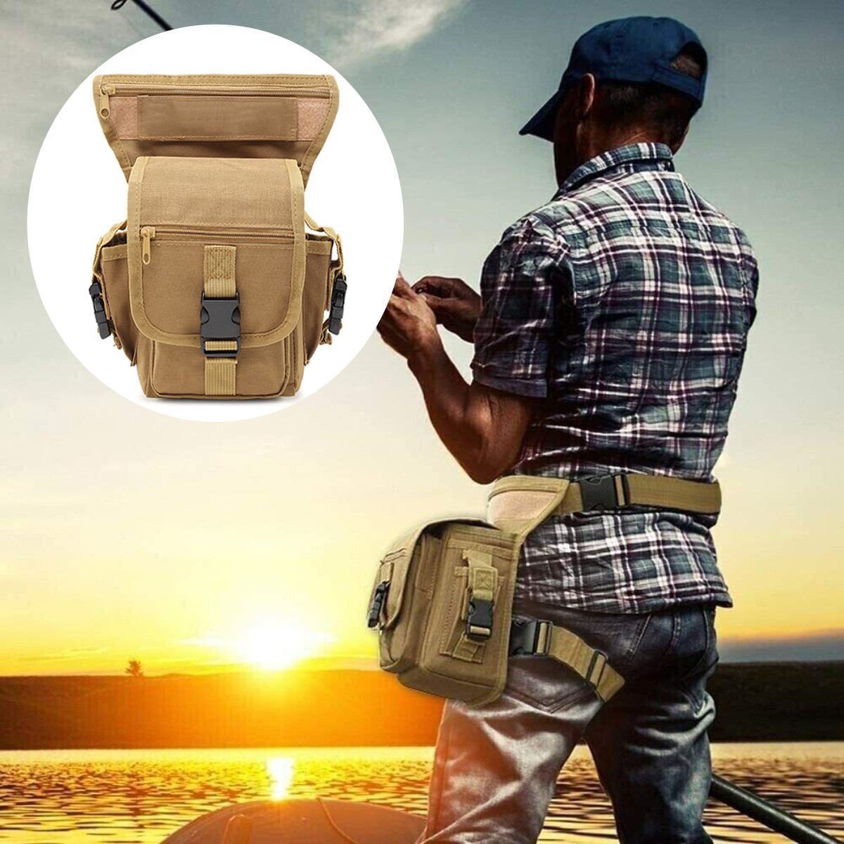 Versatile leg bag with a belt Military Waist Bag Pack Travel Bag Leg Pouch Bag