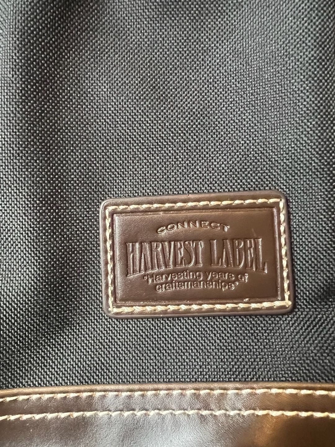 Harvest Label Connect Backpack Black and Brown Leather Trim