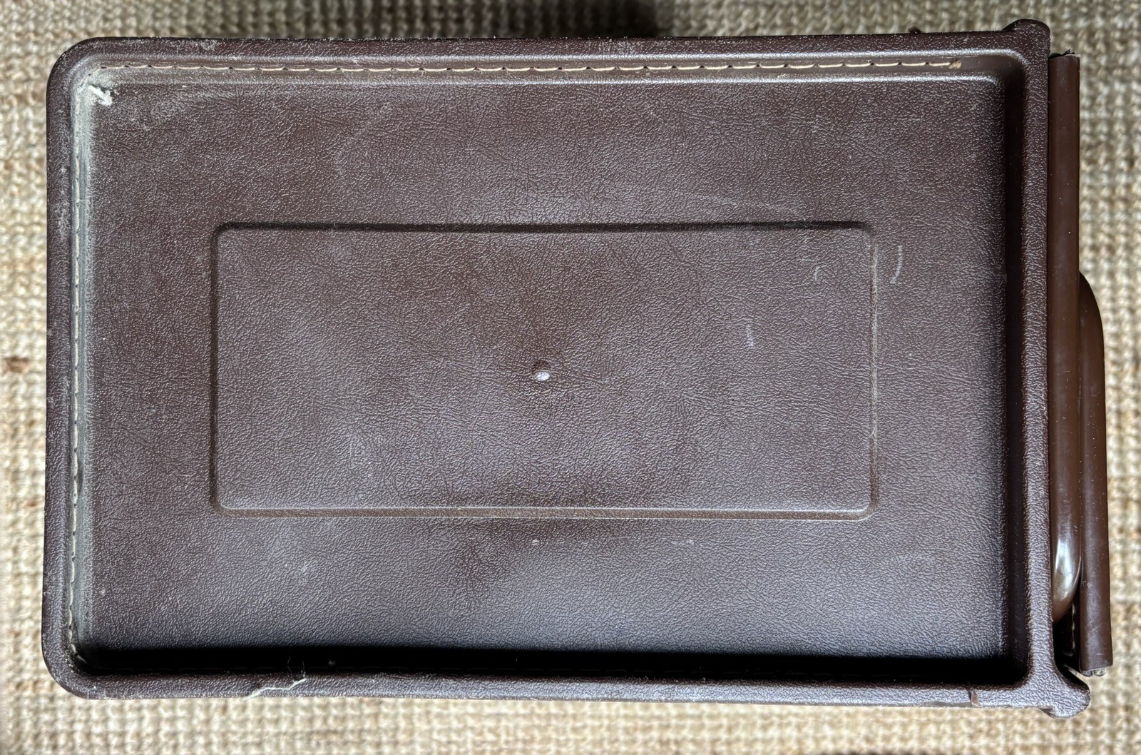 Vintage Stebco Brown Pilots Briefcase Attache Travel Case No Key / FREE SHIPPING