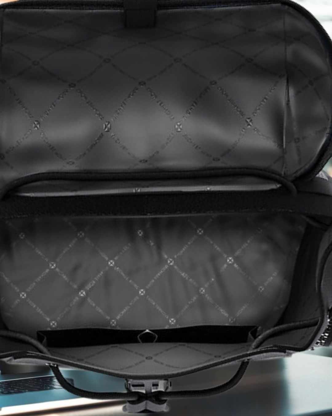 Michael Kors Cooper Men Medium Signature Logo Travel City Backpack Black Multi