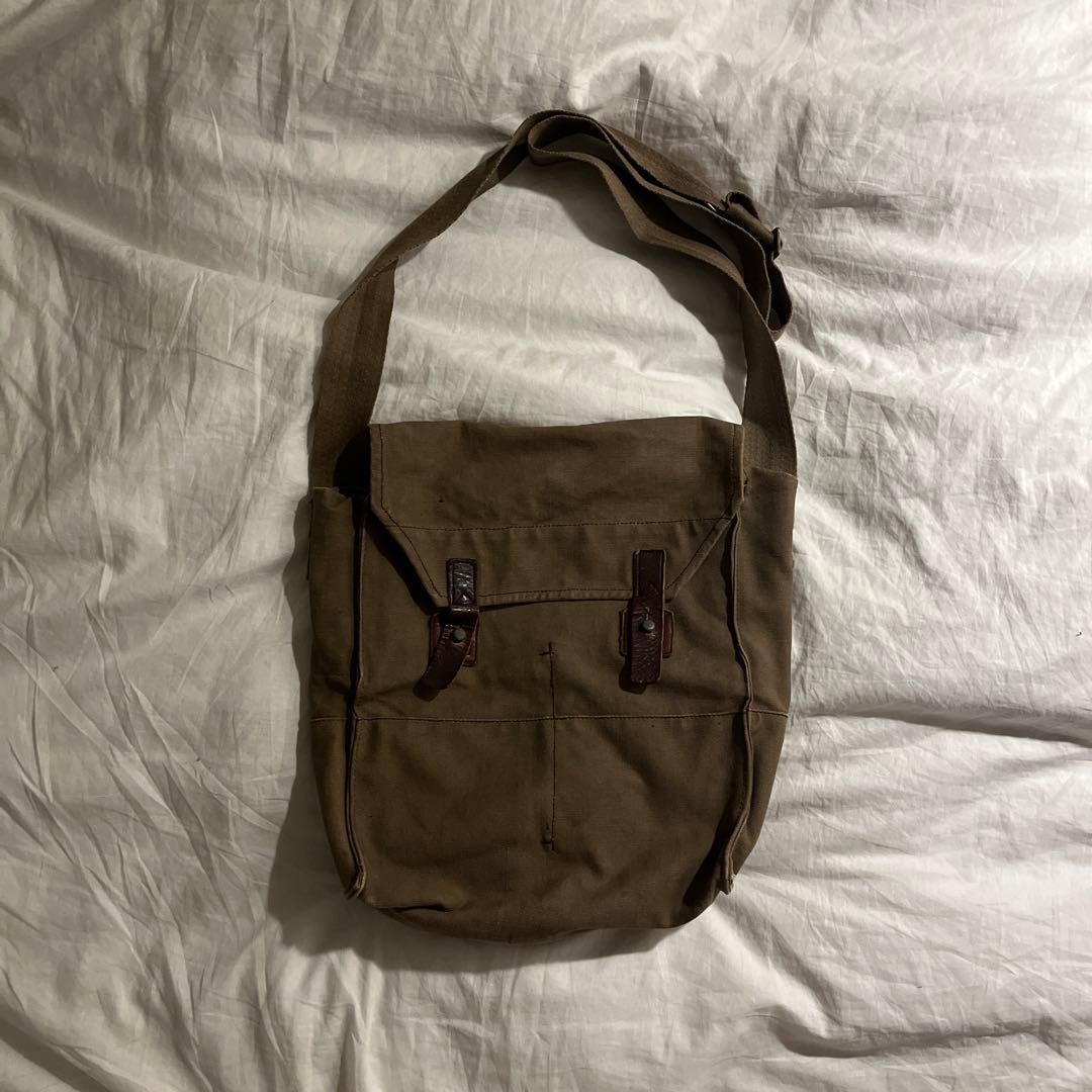 UK Army 1950s M47 Shoulder Bag Vintage Used 33cm x 35cm x 10cm