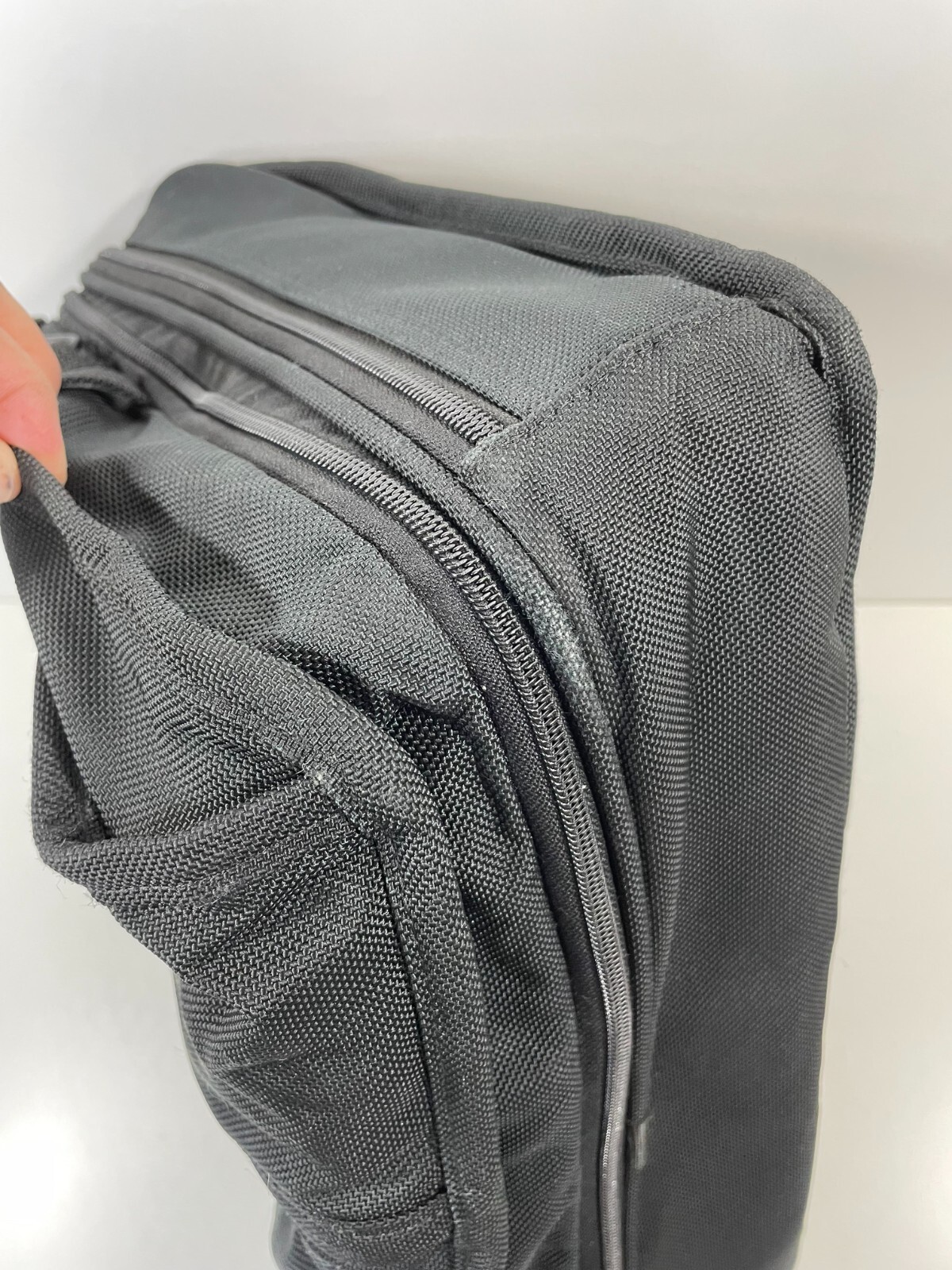 Tumi Alpha Expandable Black Ballistic Nylon Briefcase Work Shoulder Bag